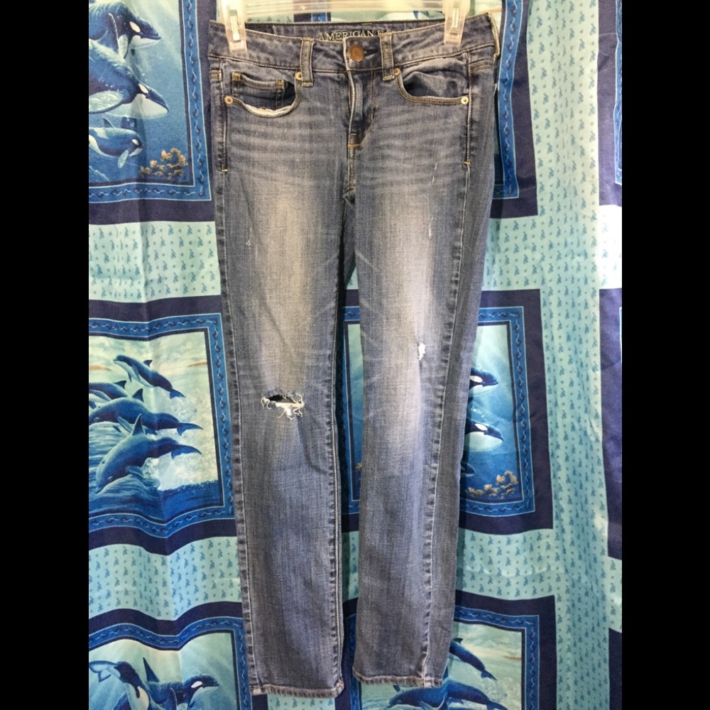 AE Outfitters Distress skinny Jeans Sz 0 Short